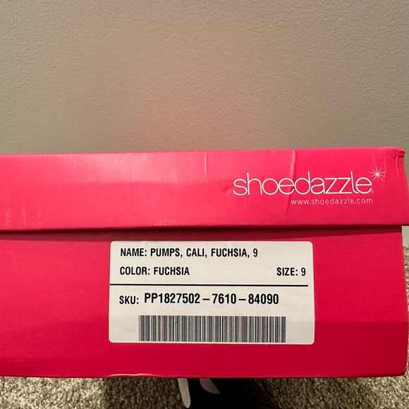Brand new fuchsia high heels with optional gem strap. - Picture 8 of 8
